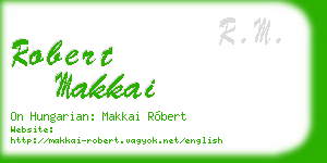 robert makkai business card